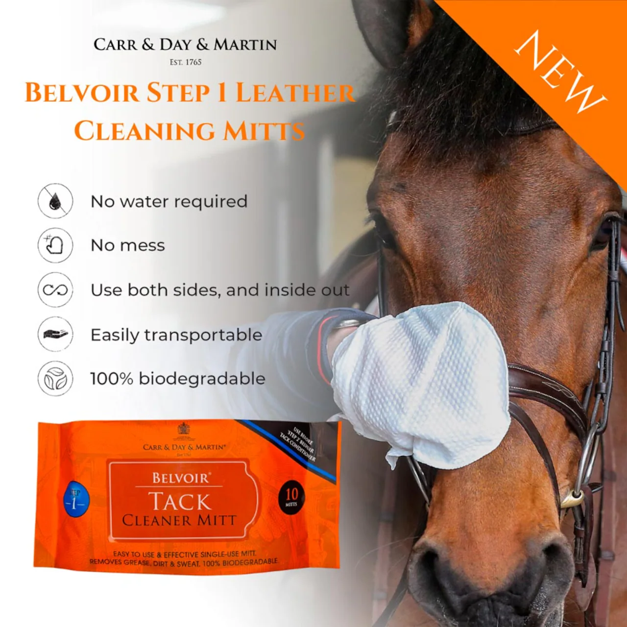 Putsvante Belvoir Tack Cleaning Mitt - Bild 2